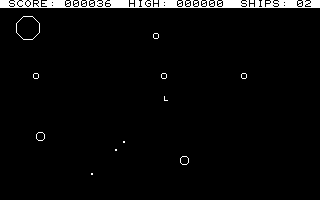 Commodore PET - Asteroids Action Shot