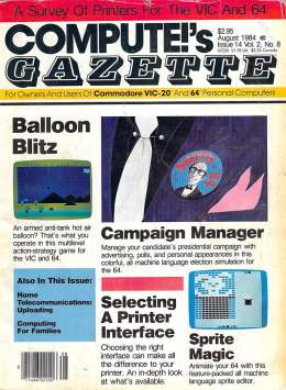 Compute Gazette - Issue 14 - August 1984 - Ballon Blitz - Campaign Manager - Commodore VIC-20 64