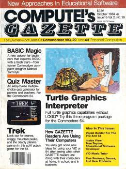 Compute Gazette - Issue 16 - October 1984 - BASIC Magic - Quiz Master - Commodore VIC-20 64