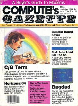 Compute Gazette - Issue 17 - November 1984 - Bulletin Board - Autoload Disk - Commodore VIC-20 64
