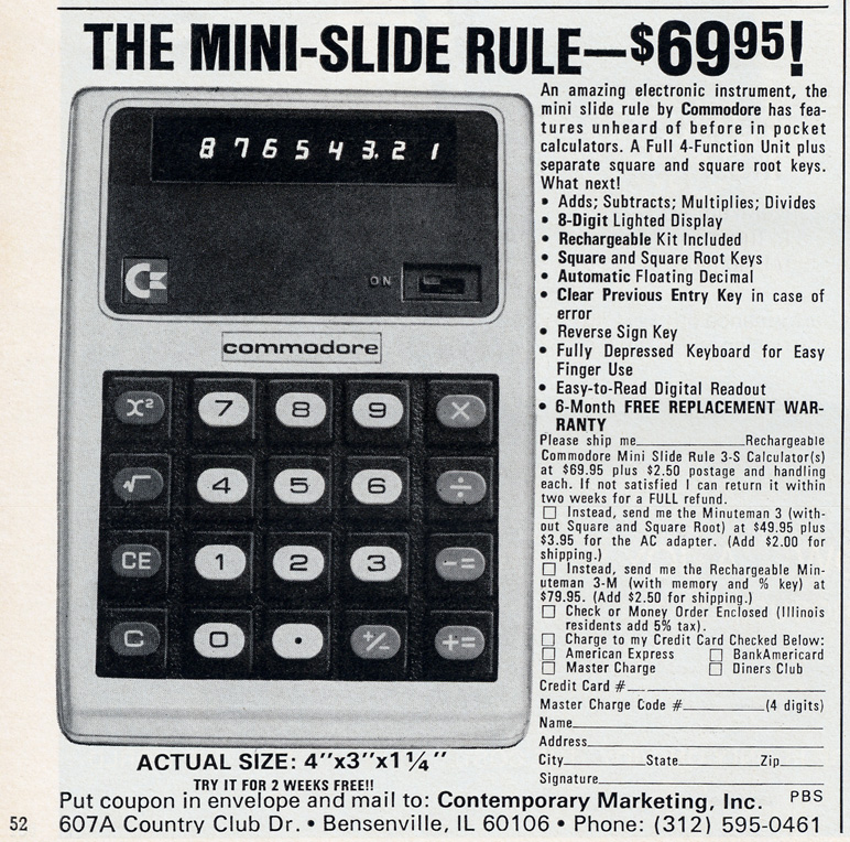 Commodore calculator from 1973