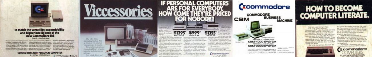 Commodore Computers Magazines C128 VIC20 C64 PET 4000 Slider 1300x200