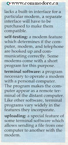 Commodore Computer | Modem Self Test
